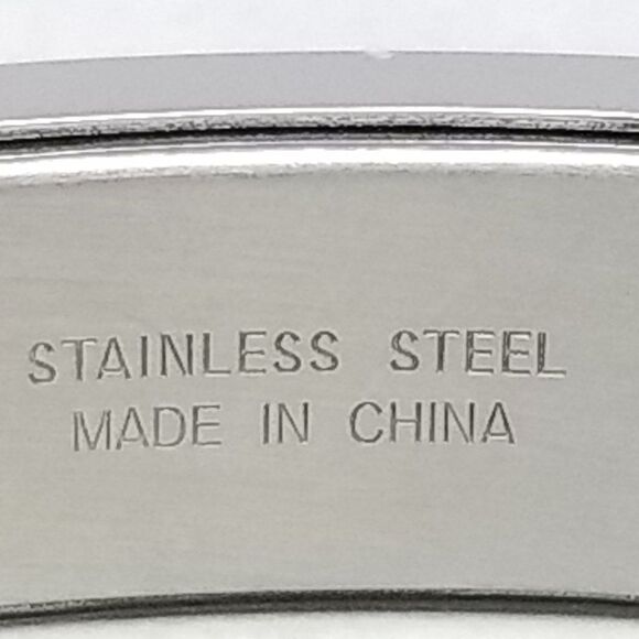 Vintage ID Bracelet, Silver Tone Stretch Watch Band, Estate - Picture 5 of 7